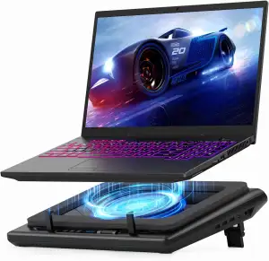 llano Gaming Laptop Kühler Kühlpad- mit stufenloser Geschwindigkeit 14cm Extra-groß Leistungsstarker Turbo-Lüfter & Dichtungsschaum schnelle Kühlung 15-19 Zoll Notebook 3-Port-USB-Hub Kein RGB