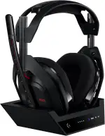 Logitech G Astro A50 LIGHTSPEED, Kabelloses Gaming-Headset + Basisstation (5. Generation), PRO-G GRAPHENE, 3-System-Umschaltung, USB-C, Xbox, PS5, PC/Mac, Nintendo Switch/Switch 2, Bluetooth - Schwarz