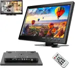 podofo 10,1 Zoll Monitor Tragbarer Mini Monitor 1080P LCD PC Bildschirm mit HDMI,AVI,VGA,USB,BNC Eingang Display Videoplayer Monitore für Gaming/PC/TV/DVD/Auto Kamera/Überwachungs Kamera -12V