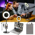 Railee Ringlicht mit Stativ Handy Laptop Videokonferenz Licht mit Klemme 6 Zoll Tisch LED Ring Light Selfie Ringleuchte Dimmbares Ansteckleuchte für Comptuer Monitor Zoom Meeting Streaming Vlog