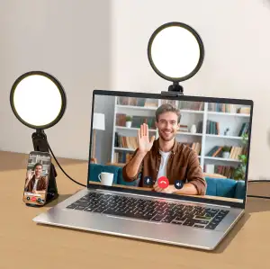 Ringlicht Laptop 5" Videokonferenz Licht,LitONES Premium Streaming-Licht mit 5 L