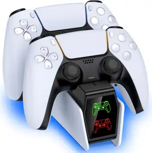 GAMSINGY PS5 Controller Ladestation für Dualsense Wireless/Edge Controller, Lade