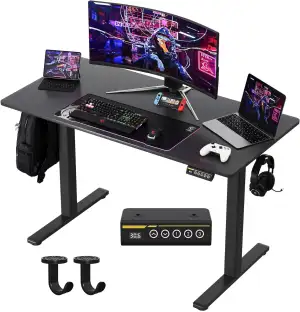 Elektrischer Stehpult, höhenverstellbar, Stehschreibtisch mit feststellbaren Rol