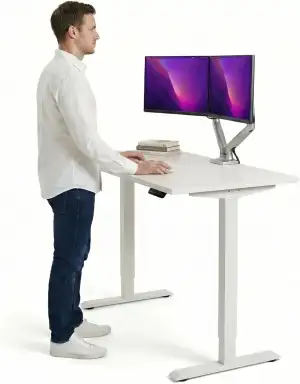 Schultz® eDesk Lift Schreibtisch elektrisch Weiß-Weiß (180x80) - Höhenverstellba