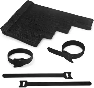 Klettband 100pcs wiederverwendbare Klettkabelbinder in 4 verschiedenen Längen 20