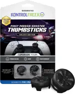 KontrolFreek FPS Freek Galaxy Black für PlayStation 4 (PS4) und PlayStation 5 (PS5) - Performance Thumbsticks - 1 High-Rise, 1 Mid-Rise - Schwarz