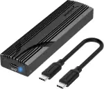 SABRENT NVMe Gehäuse USB 3.2 Type-C für M.2 SSDs 2230/2242/2260/2280, nur NVMe (Keine SATA), 10Gbps Gen 2, werkzeuglos, Aluminium-Kühlkörper, Type-A Adapter, Plug & Play (EC-PNVO)
