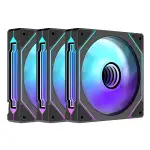 TZMRIT Prism 4 Pro RGB Lüfter 120mm Schwarz,5V 3PIN Motherboard Synchronisierbarer 4PIN Spiegel PWM ARGB PC Gehäuse Lüfter (Black1-X3)