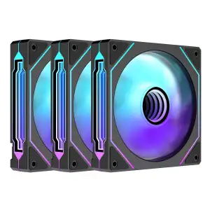 TZMRIT Prism 4 Pro RGB Lüfter 120mm Schwarz,5V 3PIN Motherboard Synchronisierbar