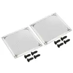 PATIKIL 120mm Lüfter Filter Gitter mit Schrauben 2Pack Aluminum Rahmen Edelstahl Netz Staubdichte Abdeckung für Computer Gehäuse Silber
