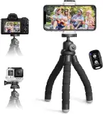UBeesize Handy Stativ, Mini Stativ für Smartphone und Kamera, Tripod Ständer mit Wireless Fernbedienung