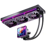 TZMRIT PF360-SE Aio Wasserkühlung 360mm mit 4'' LCD Screen Display,ARGB Infinity Mirror 2000RPM PWM Lüfter,für AM4/AM5& Intel LGA1851/1700 (BK)