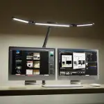 Honeywell LED Schreibtischlampe mit Klemme HJ3 Architekt Schreibtischlampen für Home Office mit 4 Farbmodi, Ultrahelle Computer-Schreibtischlampe Stufenlos Dimmbar Aufgabenlampe für die Werkbank