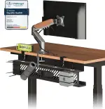 80cm Kabelkanal Schreibtisch Schwarz,Platzsparend & Mit 9 Kabelausschnitten,2 Montagearten | Ohne Bohren & Mit Schrauben,Der Kabelverstecker für Büro, Gaming-PC & Zuhause