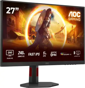 AOC Q27G4ZR 27 Zoll WQHD Gaming Monitor, 260Hz, Fast IPS Panel, 0.3ms MPRT, Adap