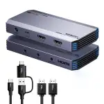 UGREEN Video Capture Card, HDMI Capture Card, USB 3.0 Video Aufnahmekarte 4K HDMI Loop-Out, 4K60Hz / 2K144Hz Videospiel-Capture für Streaming, funktioniert mit PS5/Switch/Switch2/Kamera/PC/Mac mini 4