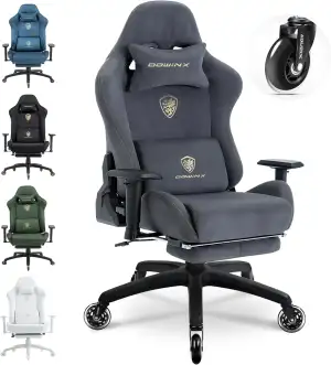 Dowinx Gaming Stuhl, Atmungsaktiver und Ergonomischer Bürostuhl aus Mikrofaser-V