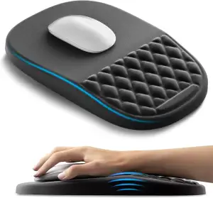AUEDROT Ergonomisches Mauspad mit Gelkissen 2-in-1 Mousepad mit Handauflage, Mem