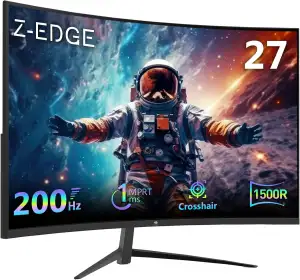 Z-Edge 27 Zoll Curved Gaming Monitor 200Hz 1ms MPRT, Full HD 1500R Curved Bildsc
