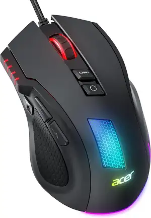 acer Gaming Maus mit Kabel 12800 DPI, Wired Computer Mouse Gaming mit Treiber, 1