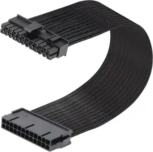 J&D ATX 24 Pin Motherboard Stromverlängerungskabel, Männlich auf Weiblich - 30cm