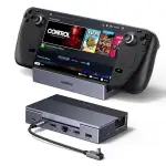 UGREEN Steam Deck Dock mit HDMI 4K@120Hz, Verstellbares Docking Station mit 5Gbps USB A & USB C 3.0, 100W PD-Ladung, 1Gbps Ethernet, Kompatibel mit Steam Deck, OLED, ROG Xbox Ally, Legion go, MSI Claw