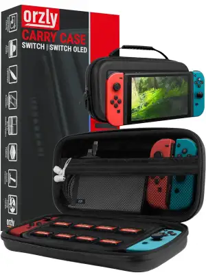 Orzly Switch Tasche für Nintendo Switch/Switch OLED und Switch Zubehör - Stoßfes