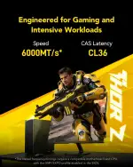 Lexar Thor Z Series OC DDR5 RAM 32GB Kit (2x16GB) 6000MHz CL36, DRAM 288pin UDIMM Desktop Speicher, PC Memory Hochleistungs-Computerspeicher für Intel XMP 3.0/AMD EXPO, für AI, Gaming, 1,4V