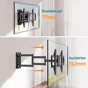 ELIVED TV Wandhalterung mit 762 mm Langem Gelenkarm für die meisten 42-75 Zoll T