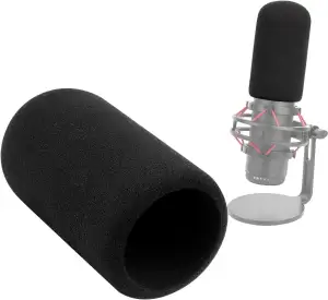 SUNMON für HyperX QuadCast Pop-Filter Windschutz, Mikrofon Schaumstoff Windschut