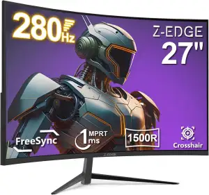 Z-Edge 27 Zoll Curved Gaming Monitor 280Hz (DP) 240Hz (HDMI) 1ms MPRT Full HD LE