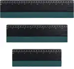 EHDIS 3 Stück Rakel Set mit Filzkante, Filzrakel für Auto Folie, Fensterfolien, Möbelaufkleber, Hintergrund, Tapeten 7 x 29 cm, 7 x 24 cm, 7 x 19 cm, Schwarz