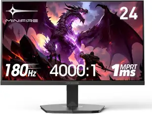 Minifire 24 Zoll 180Hz Gaming Monitor - 1ms (MPRT) mit FHD 1080p PC Monitor Gami