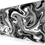 Abetcabe Gaming Mauspad XL, Mousepad 800 x 300mm, Fluid Art Mauspad groß Vernähte Kanten WassXerdicht Anti-Rutsch für PC, Laptop Verbessert Präzision und Geschwindigkei