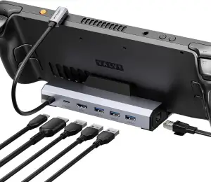 JSAUX Aufgerüstete Steam Deck Dock 4K@120Hz, 6-in-1 Dockingstation für Valve Ste