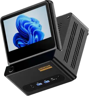 AOOSTAR G-FLIP Mini PC R7 PRO 8845HS(5.1GHz,AI Prozessor),Mini Desktop Computer 24GB DDR5 RAM 1TB...