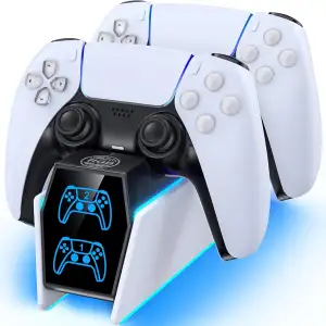Tokluck PS5 Controller Ladestation, RGB PS5 Zubehör Ladestationen für PS5 Contro