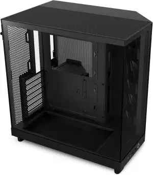 NZXT H6 Flow , CC-H61FB-01 , Kompaktes Mid, Tower Gehäuse mit zwei Kammern , Gla