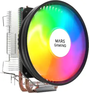 Mars Gaming MCPUARGB, RGB-CPU-Kühlkörper, 2X HCT-Heatpipes, TDP 130W, PWM Silent