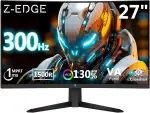 Z-Edge 27 Zoll Curved Gaming Monitor 300Hz (DP) 240Hz (HDMI) 1ms MPRT Full HD LED Monitor, 300cd/m² Helligkeit, 16:9 VA Panel, FreeSync, HDR10, HDMI 2.0 & DisplayPort 1.4, VESA Kompatibel