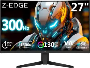 Z-Edge 27 Zoll Curved Gaming Monitor 300Hz (DP) 240Hz (HDMI) 1ms MPRT Full HD LE
