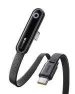 Baseus USB C Kabel mit 90° Ellbogen, 100W 1m Typ C auf C E-Sport Schnellladekabel mit Ringatmosph...