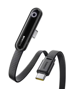 Baseus USB C Kabel mit 90° Ellbogen, 100W 1m Typ C auf C E-Sport Schnellladekabe