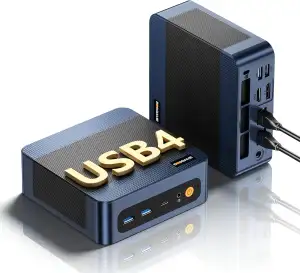 BOSGAME P3 Mix Gaming Mini PC, AMD Ryzen 7640HS (BIS 5,0 GHz), 32GB DDR5 RAM, 1T