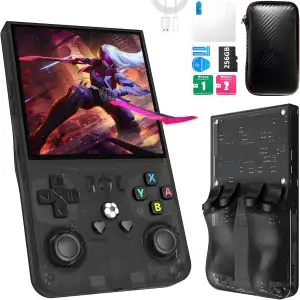 R36MAX Retro Handheld Spielkonsole, 256 G über 40.000 Spiele, 4-Zoll-IPS Retro K