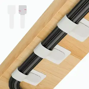 Abnii 50 Stück Kabelmanagement Schreibtisch, Kabelbinder Selbstklebend Klettband Kabel Organizer ...