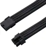 EZDIY-FAB Kabelverlängerung für Netzteil - PCIE 6 + 2 Pin - Schwarz