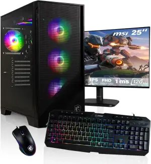 HYPER BYTE - Gaming PC - Komplett Set mit AMD Ryzen 7 5700G | 4,6 GHz | Vega 8 |
