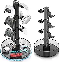 Drehbarer Controller Halter mit Aufbewahrungskorb für Tisch, Headset Halterung &