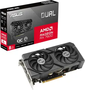 ASUS Dual Radeon RX 7600 EVO OC Edition 8GB GDDR6 Gaming Grafikkarte (AMD Radeon